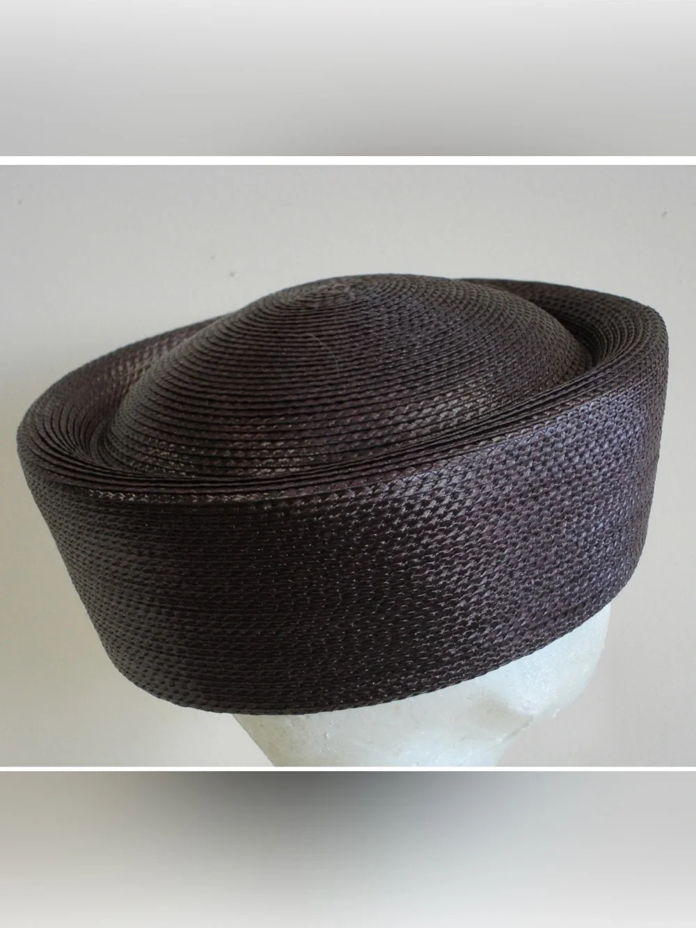 Pillbox Poly Straw Hat
